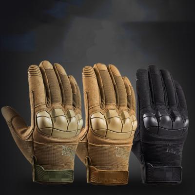 China Men's Anti-Slip Tactical Off Road Training Fingers Long Anti-smash Finger Gloves Protective Wear-Resistant Outdoor Motorcycle Full Finger Gloves for sale