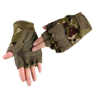 China Wholesale Anti-smash half finger gloves unisex outdoor sports fitness shock and wear-resistant cycling tactical gloves for sale