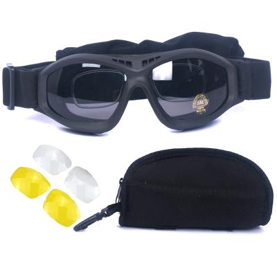 China 2023 New Outdoor Protective Glass PC Windproof Outdoor Sports Glasses Tactical Goggles for sale