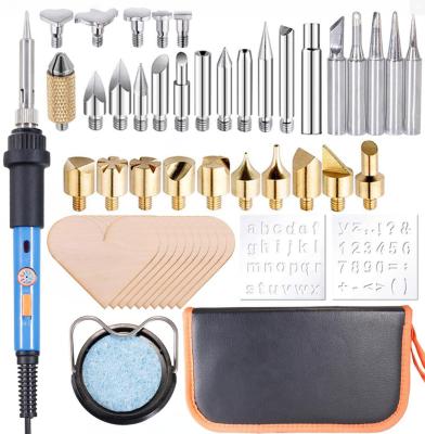 China Soldering 47 IN 1 Temperature Adjustable Soldering Pen Woodburning Set With 31 Tips Interchangeable Soldering Iron Set for sale