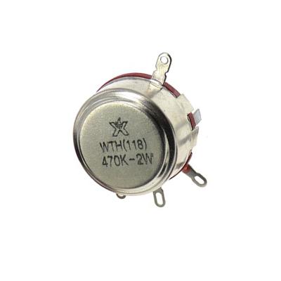 China Metal Rotary Shaft Carbon Potentiometers WTH118 2W for sale