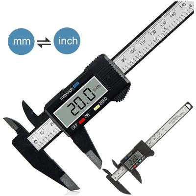 China ABS Plastic 150mm Digital Electronic Micrometer Vernier Caliper Plastic LCD Display Metric / Inch System Interchange for sale