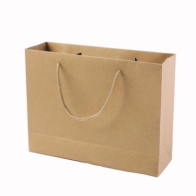 China Recyclable Custom Brown Kraft Paper Bag Recycle For Bagging Good Quality With Handle for sale