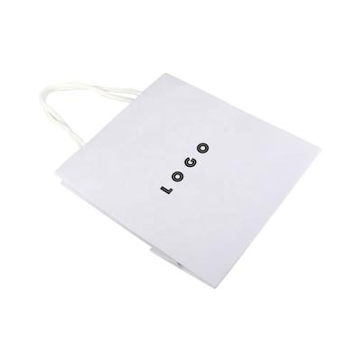 China Recyclable Recycled Square Paper Handle Bags Customized Logo Printing Manufacturers Paper Bag Packaging for sale