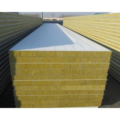 China Modern Design Style 160mm Rock Wool Panel Heat Insulation Sandwich Panel for Warehouse for sale