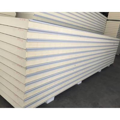 China Modern Design 50mm/75mm PU Insulated Sandwich Panels for Warehouse Exterior Walls for sale