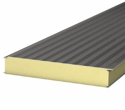 China Modern Design 75mm PU Polyurethane Sandwich Panel for Warehouse Wall Roof Insulation for sale