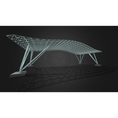 China Steel Warehouse Made in Customizable Space Light Structure for Workshop Office or Hall for sale