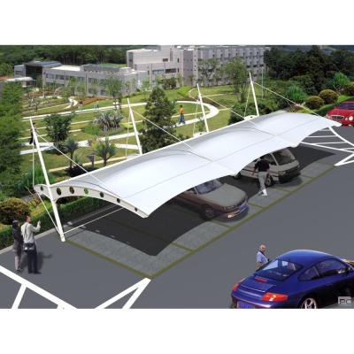 China Other Tensile PVDF Fabric Shade Membrane Structure Carport Canopy Roof for Car Parking Lot for sale