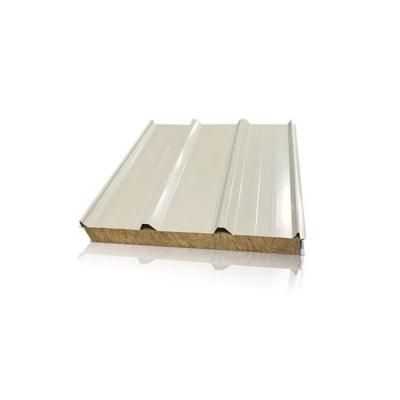 China Fire and Sound Proof Rock Wool Sandwich Wall Roof Panel The Key to a Modern Warehouse for sale