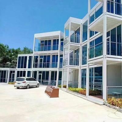 China Beton Büro und Schlafzimmer 40ft Flat Pack Container Haus mit Sandwich Panel Material zu verkaufen