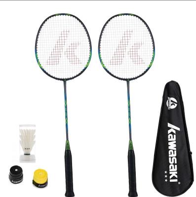 China Durable Type Kawasaki Badminton Racket 1U Aluminum Alloy Frame Badminton Racket With String KC-100 With Gift Free Shuttlecock for sale