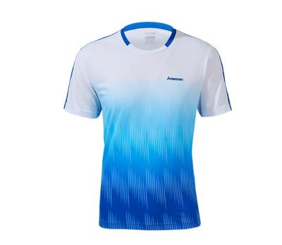 China Kawasaki Professional Badminton Clothing Men's Breathable Shortsleeve V-neck and Women's Couples Tennis T-shirt for sale