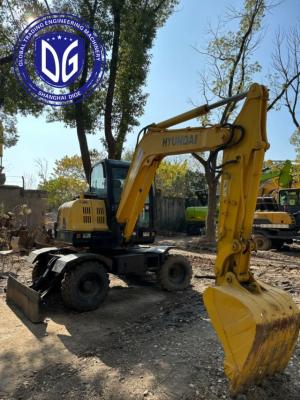 China Oorsprong Korea 60W-7 Gebruikte Hyundai Wheel Excavator 60W-7 Wheel Excavator Tweedehands Hyundai Excavator 60W-7 Te koop