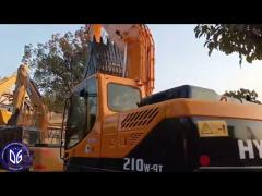 Hyundai 21 Ton Excavator Used 210W-9 Hydraulic Wheel Excavator