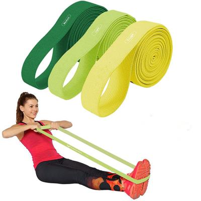 China Slim-arm/Lateral Walking/Squatting/Side Knee Up/Side Leg Compression Workout 2021 Bands Long Cloth Resistance Bands Home Fitness Booty Legs Thighs AR Gymnastics Training Set Buckle Equipment Thick Fit Body for sale