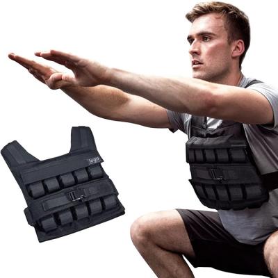 China Adjustable Weighted Cloth Clothes For Men , Weight Workout Vest With Iron Weights for sale