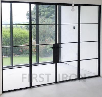 China Exterior French doors used soundproof anti-theft double glazing low carbon steel for sale for sale