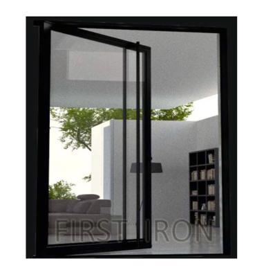 China Sound Insulation Modern Single Pivot Steel Glass Door Design For Villa for sale