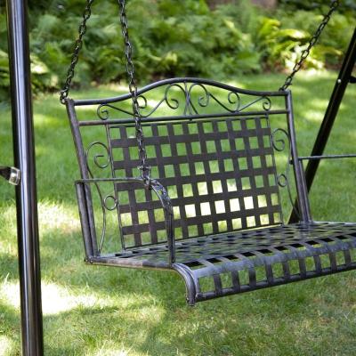 China Eco Friendly And Easy For Self Installation Wrought Iron Free Standing Swing Set for sale