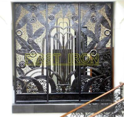 China Luxury Fixed Security Square Wrought Iron Grille Screen For Windows for sale