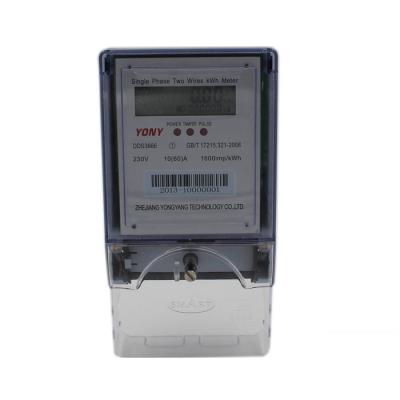 China Plastic LCD Display When Power Off Single Phase Digital Electric Kwh Meter With Reverse And Standby Function for sale