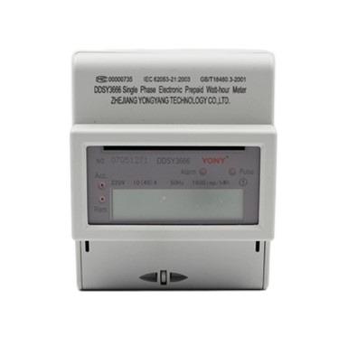 China Single Phase Recharge KWH Plastic Card Prepaid Electricity IC Meter for sale