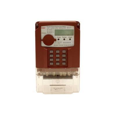 China Keypad Prepaid Electricity Overdraft Function Sts Meter STS-LCD-02 for sale