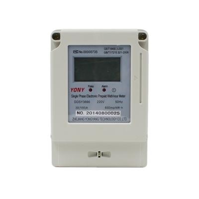 China Newly Designed Single Phase IC Card Prepaid Meter DDSY 3666 for sale