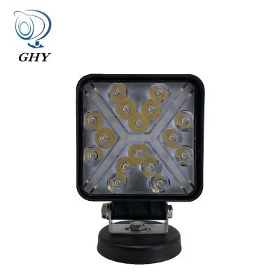 China Ordinary Halo Or Halo Strobe 4 Inch Square 48W Offroad Auto LED Work Light 16Leds Strobe Driving Lamp For Car SUV Jeep Truck for sale