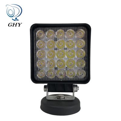 China Spot/Flood 4 Inch Square 75W LED Work Light 25 LED Running Lamp Automobile Driving Light For Offroad Forklift for sale