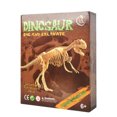 China Non-Toxic Dinosaur Egg Toy Excavator Dino Excavation Early Education Kit Kids Safe For Children K757 for sale