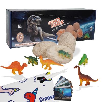 China Wholesale Eco-Friendly Material Egg Developing Intelligence Dino Excavation Kit Dinosaur Fossils Dig Kit For Sale for sale