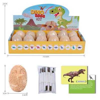 China Developing Types Archeology Egg Dinosaur Toys Kits Fossil Intelligence Dinosaur Excavation Kits Maker 12 Digging Kit for sale