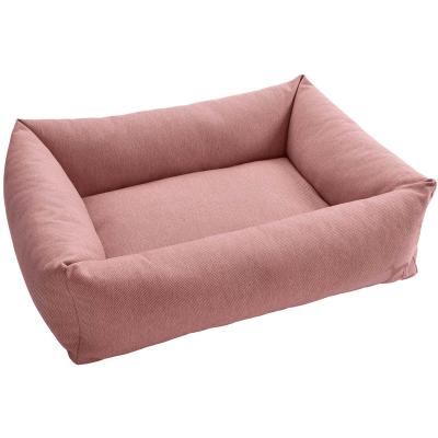 China Dog Bed Sofa Luxury Breathable Pet Bed Modern Pink Soft Cover With Non-slip Bottom Dog Cat Beds for sale