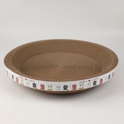 China New Cat Scratch Board Large Cat Wrinkle Shaped Viable Bowl Provides Toy Resistant Cat Scratching Play for sale