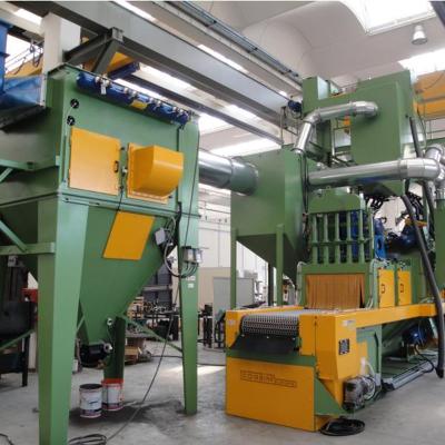 China Durable Unique Surface Preparation Needs Customizable Wire Conveyor Steel Mesh Belt Through The Shot Blasting Machine for sale