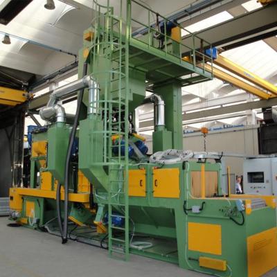 China Durable Clean Work Environment Low Noise And Dust Wire Roller Conveyor Equipment Steel Mesh Belt Through The Shot Blasting Machine for sale