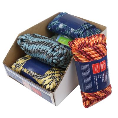 China For Boats Sailing Marine Hot Sale PP Multi Color Diamond Braid Rope 1/2inch 50ft for sale