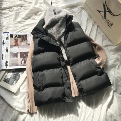 China Women Waterproof Winter Warm Cotton Padded Stripper Invests Parkas Sleeveless Jacket for sale