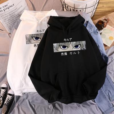 China Killua Zoldyck Devil Eye Printing Anime Hoody Streetwear Tops Anti-Wrinkle Women Hoodies Anime Womens Hoodies Sweatshirts for sale