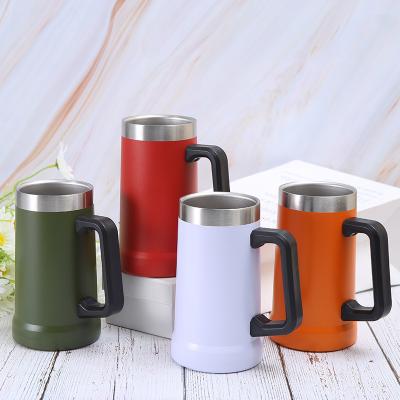 China Viable Hot Sale 24oz Cups Stainless Steel Vacuum Wine Insulated Tumbler With Handle Viable Coffee Tumbler for sale