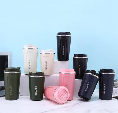 China Wholesale Viable 500ml Customized Cute Automatic Thermos Travel Insulated Thermal Coffee Mugs With Screw Lid for sale