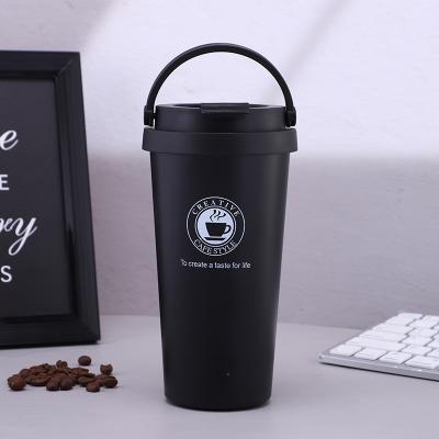 China 20oz/30oz Double Wall Tumbler Insulated Stainless Steel Eco Friendly Sustainable Coffee Tumbler With One Handle Cover for sale