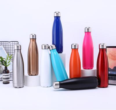 China 500ml Custom Viable Cola Bottle Water Drink Bottle Stainless Steel Water Bottle Logo Vacuum Insulated Cola Shape for sale