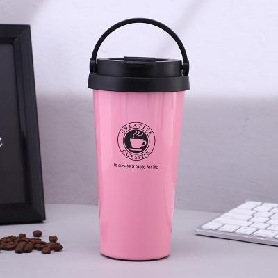 China Viable Vacuum Flask 16 Ounce Mugs Coffee Tea Mug Double Wall Glass With Cover Artistic Coffee Mugs Trade for sale