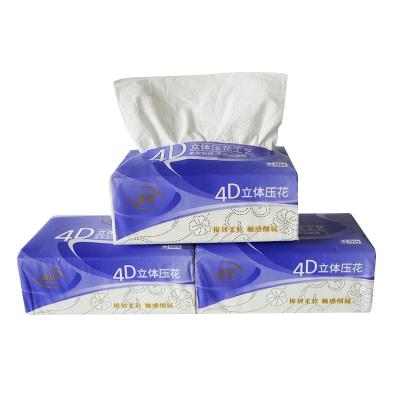 China new 4D three-dimensional embossing technology. Lampure New Process 4D Package Pulp Soft Three-Dimensional Relief Bamboo Facial Tissue Paper for sale