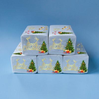 China Factory direct wholesale christmas 3 ply embossing white face cloth for daily use for sale