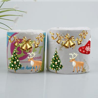 China Lampure Tissue Paper / Christmas Embossed Bamboo Toilet Paper Eco-friendly Material 3 Ply Can Be Customized for sale