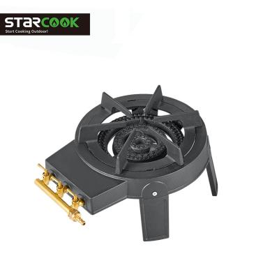 China Hotel Cast Iron Burner BBQ Grill Stoves Portable Camping Gas Stove for sale